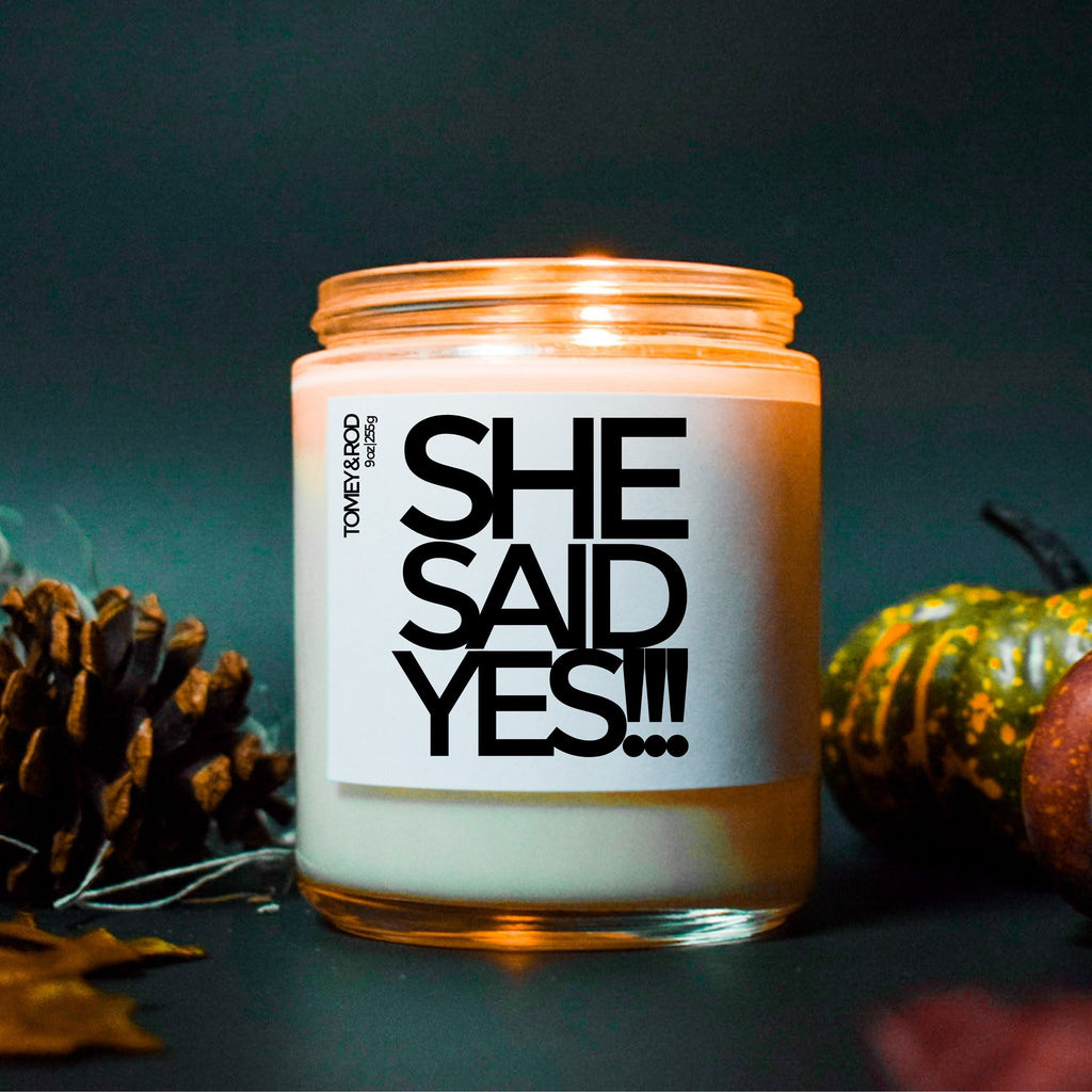 She Said Yes! Bridal Shower Candle, Gift For Bride, Engagement Gift, Wedding Gift, Funny Candle, Best Friend Gift, Bridal Shower Gift
