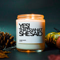 That's What She Said Bridal Shower Candle, Gift For Bride, Engagement Gift, Wedding Gift, Funny Candle, Best Friend Gift, Bridal Shower Gift