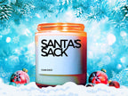 Santa's Sack Christmas Candle, Christmas Scented Candle, Holiday Candle, Winter Candles, Holiday Decor, Personalized Customized Gift