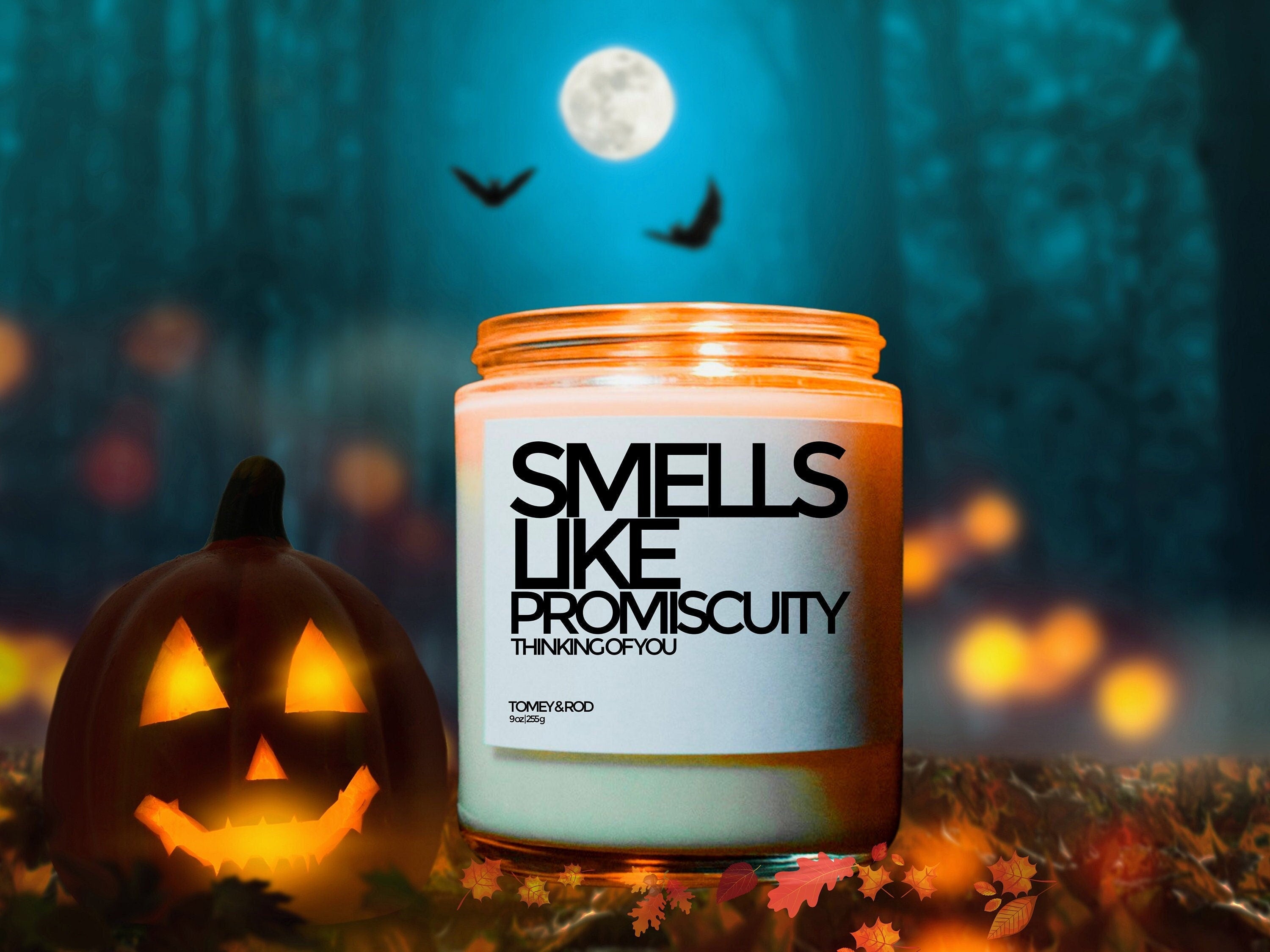 Promiscuity Candle, Funny Halloween Decor, Halloween Candle, Custom Candle, Halloween Party Favor, Halloween Gifts, Halloween Decoration