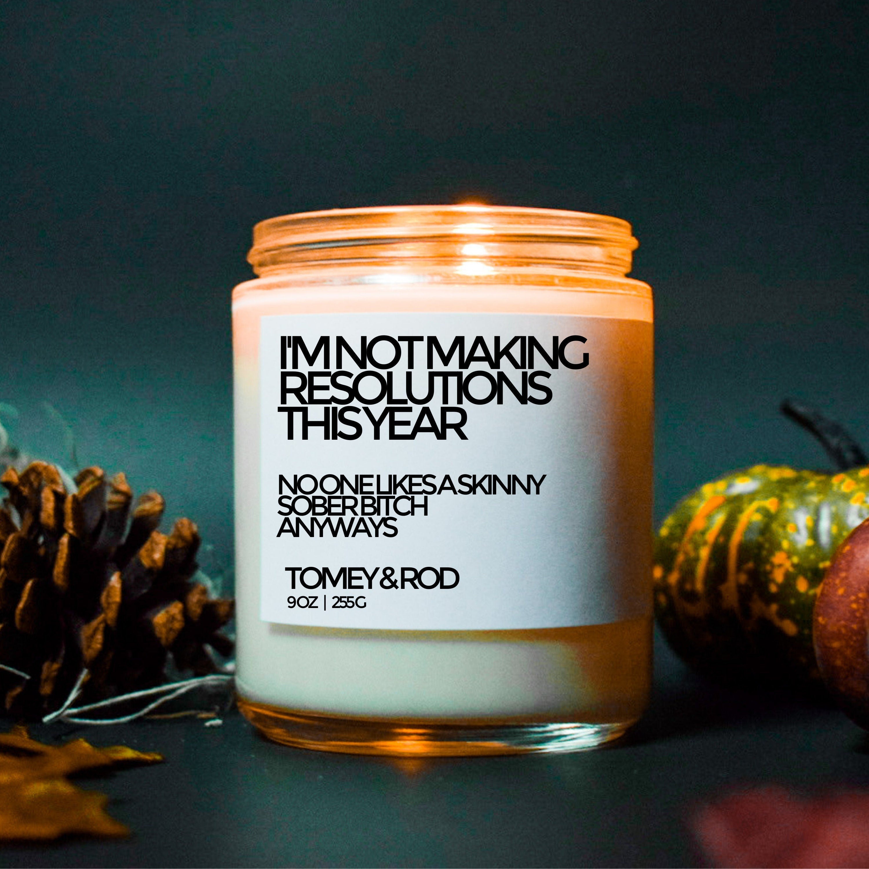 Festive Candle Social Distancing Gift New Years Eve Candle Holiday Candles Quarantine Gift Happy New Year 2021 Holiday Gifts Holiday Decor