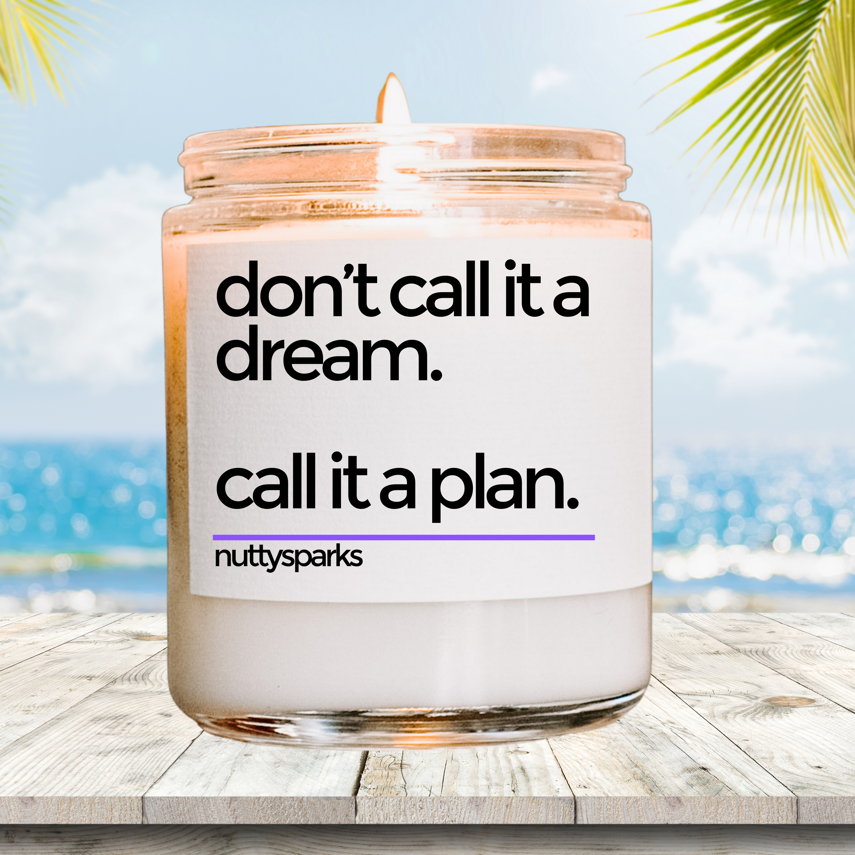 a candle that is sitting on a table