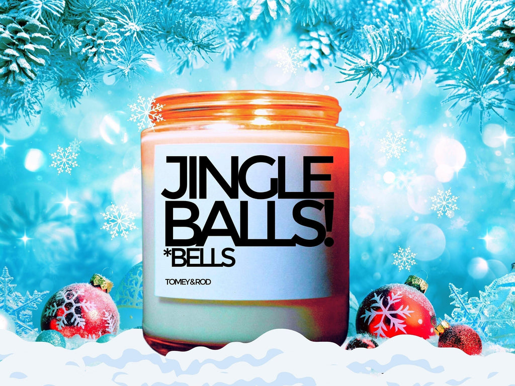 Christmas Candle, Christmas Scented Candle, Jingle Balls, Holiday Candle, Winter Candles, Holiday Decor, Personalized Customized Gift