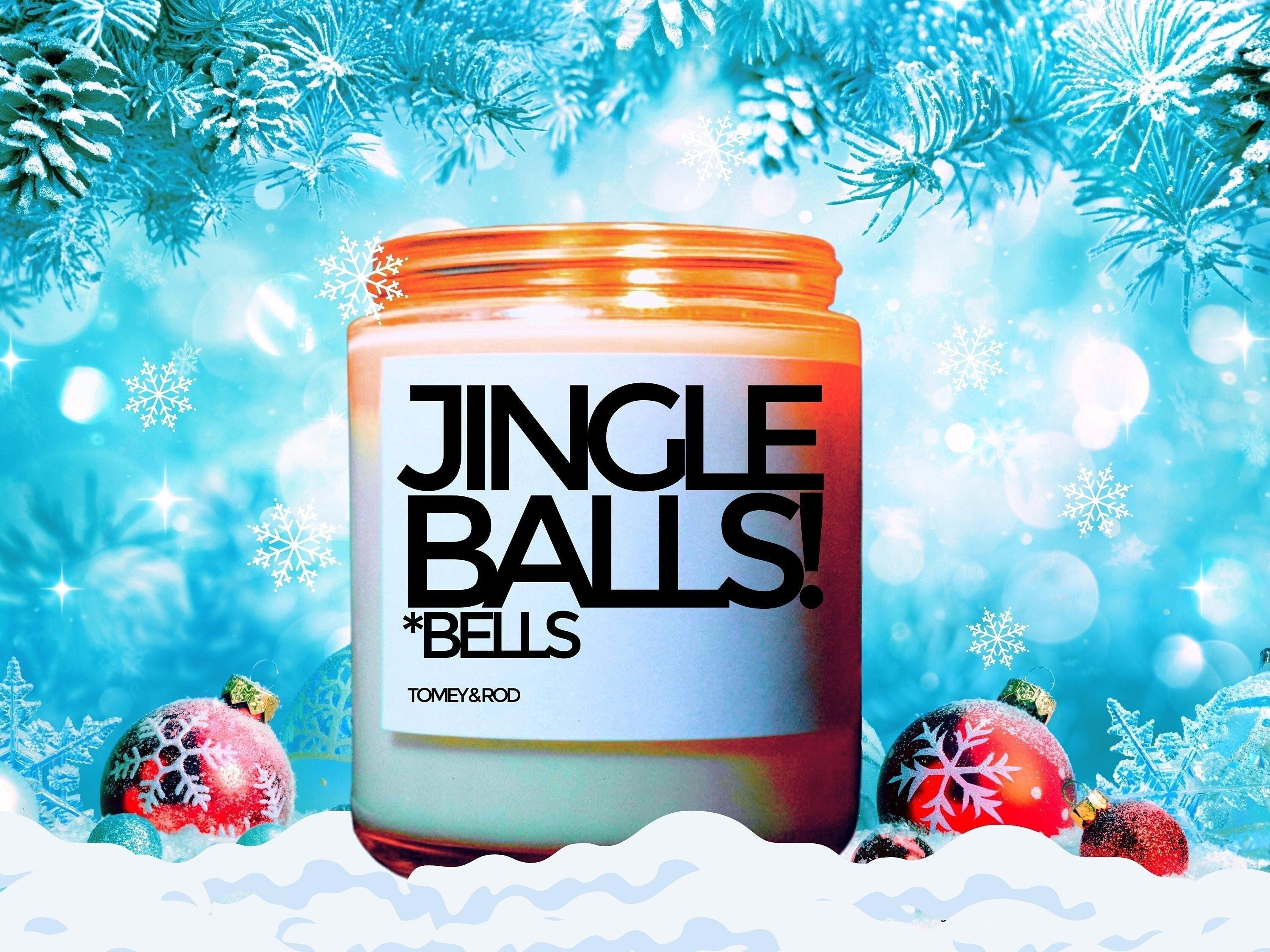 Christmas Candle, Christmas Scented Candle, Jingle Balls, Holiday Candle, Winter Candles, Holiday Decor, Personalized Customized Gift