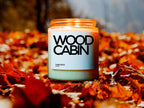 Cozy Wood Cabin Candle, Funny Fall Decor, Autumn Candle, Custom Candle, Fall Party Favor, Autumn Gifts, Autumn Decoration, Thanksgiving