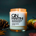 Gin Martini Handmade Botanical Candle Vegan | Natural Soy Wax Candle | Blend Of Botanical Gin, Aged Woods, Cade, Balsam, Oak, Cypress, Cedar