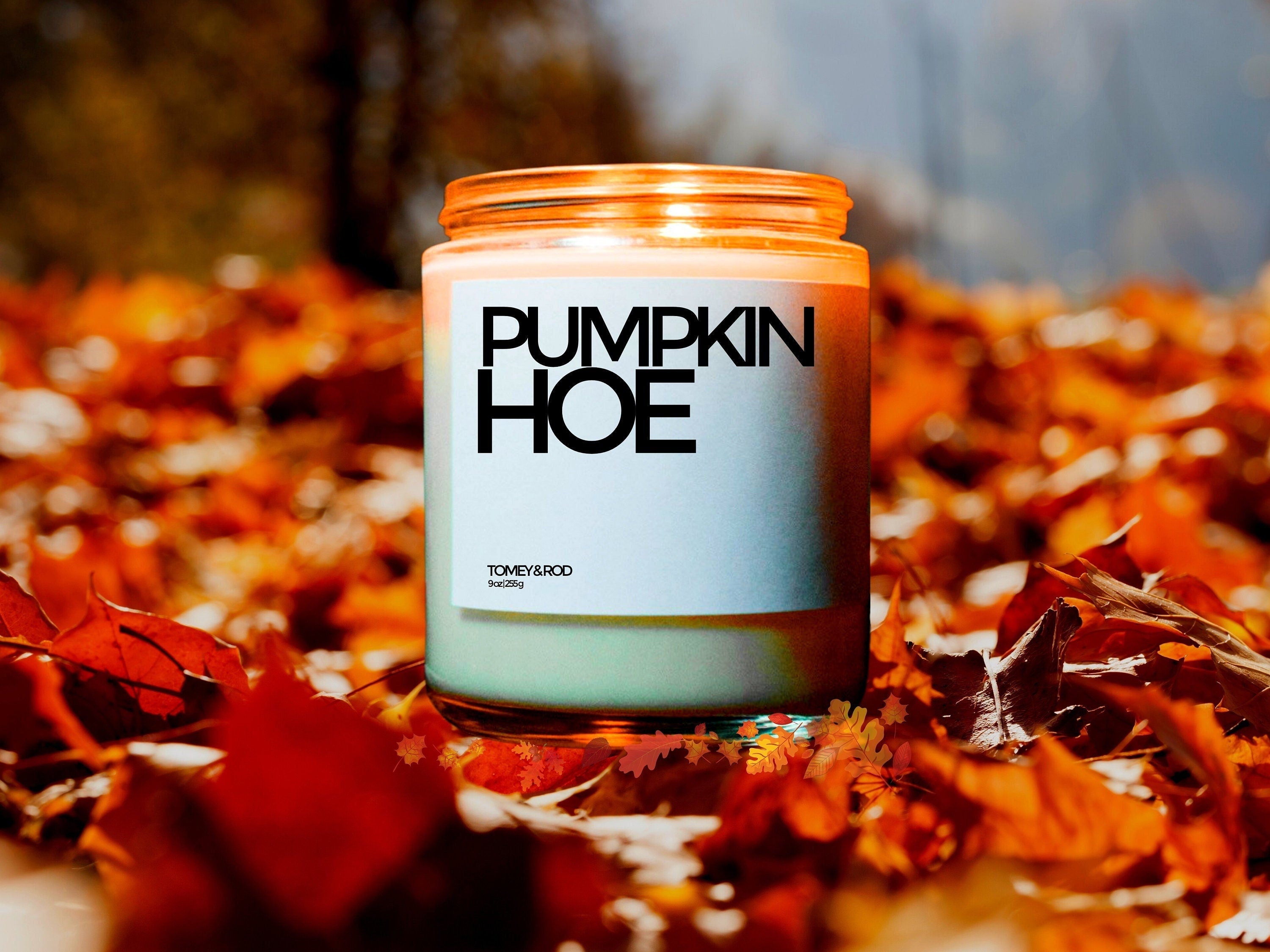 Pumpkin Hoe Candle, Funny Fall Decor, Autumn Candle, Custom Candle, Fall Party Favor, Autumn Gifts, Autumn Decoration, Thanksgiving