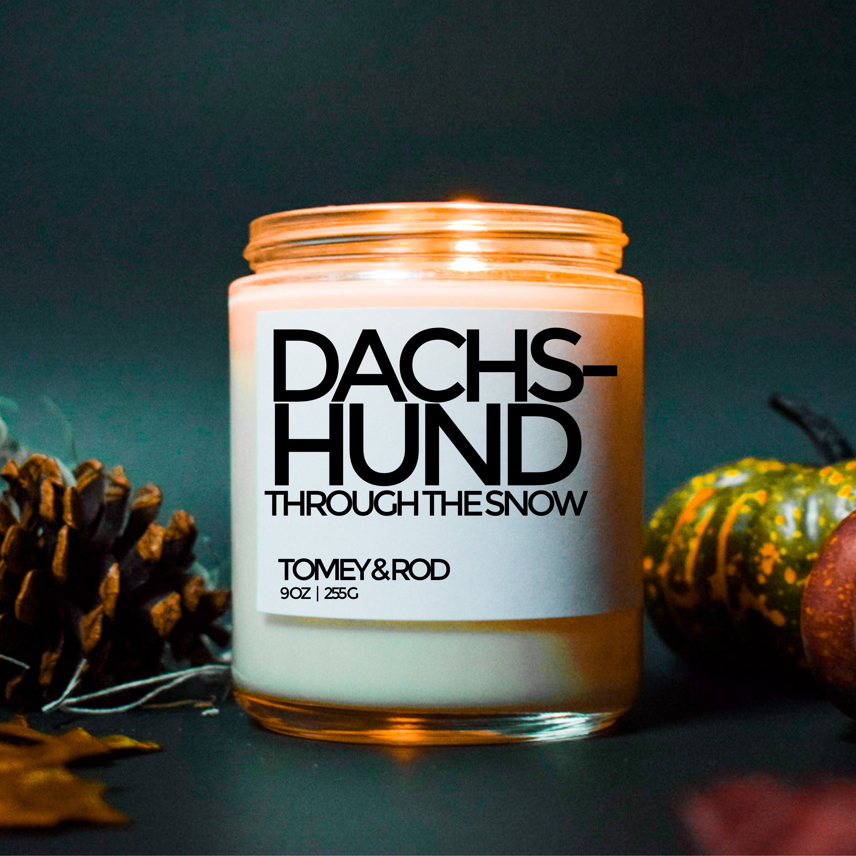 Dachshund through the Snow | Christmas Candle | Christmas Scented Candle | Soy candles | Holiday Candle | Winter Candles | Holiday Decor