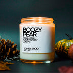 Boozy Pear Gift Handmade Candle Vegan | Natural Soy Wax Candle | Citron, Autumn Spices, Pears, Vanilla And A Good Gulp Of Old Cognac