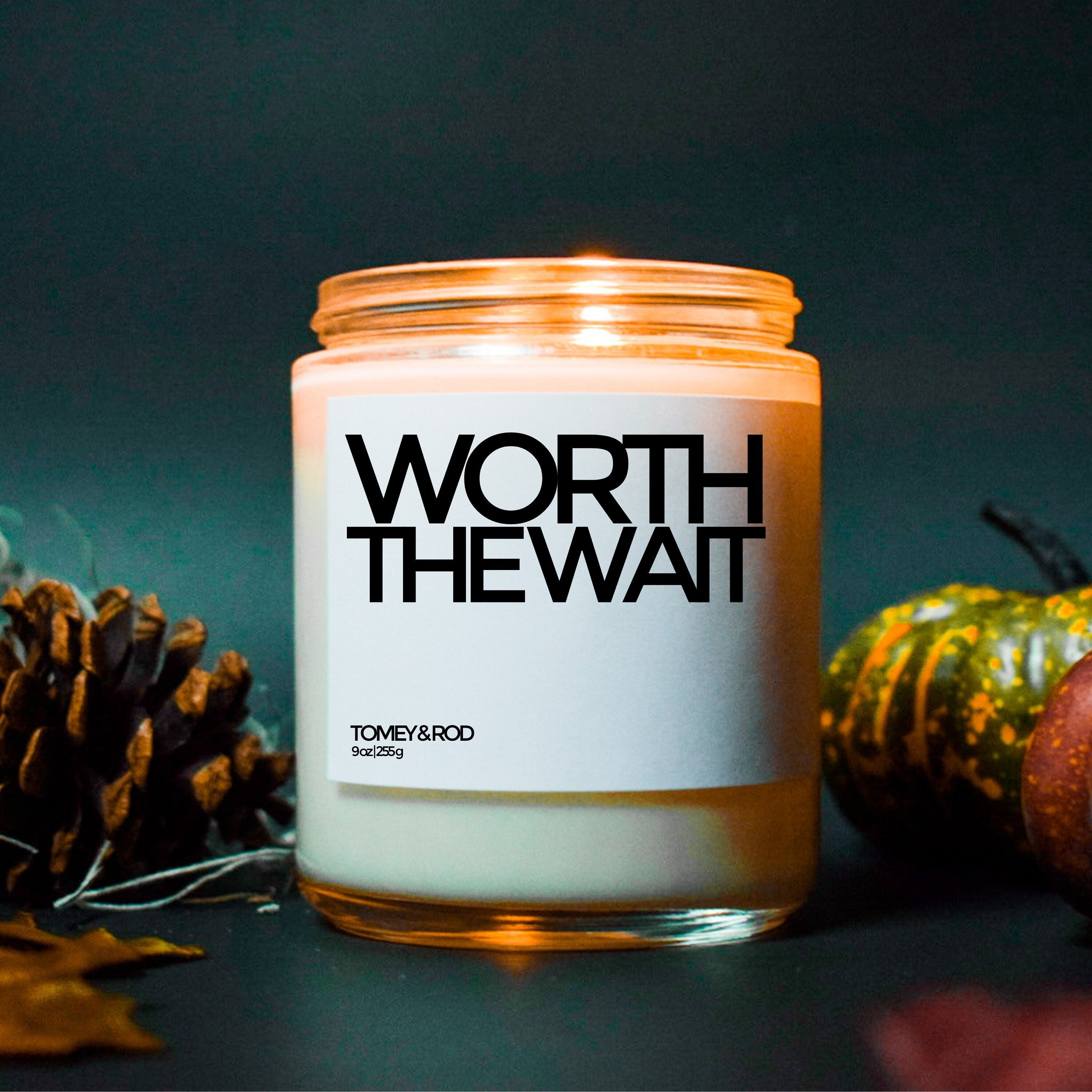 Worth the Wait Bridal Shower Candle, Gift For Bride, Engagement Gift, Wedding Gift, Funny Candle, Best Friend Gift, Bridal Shower Gift