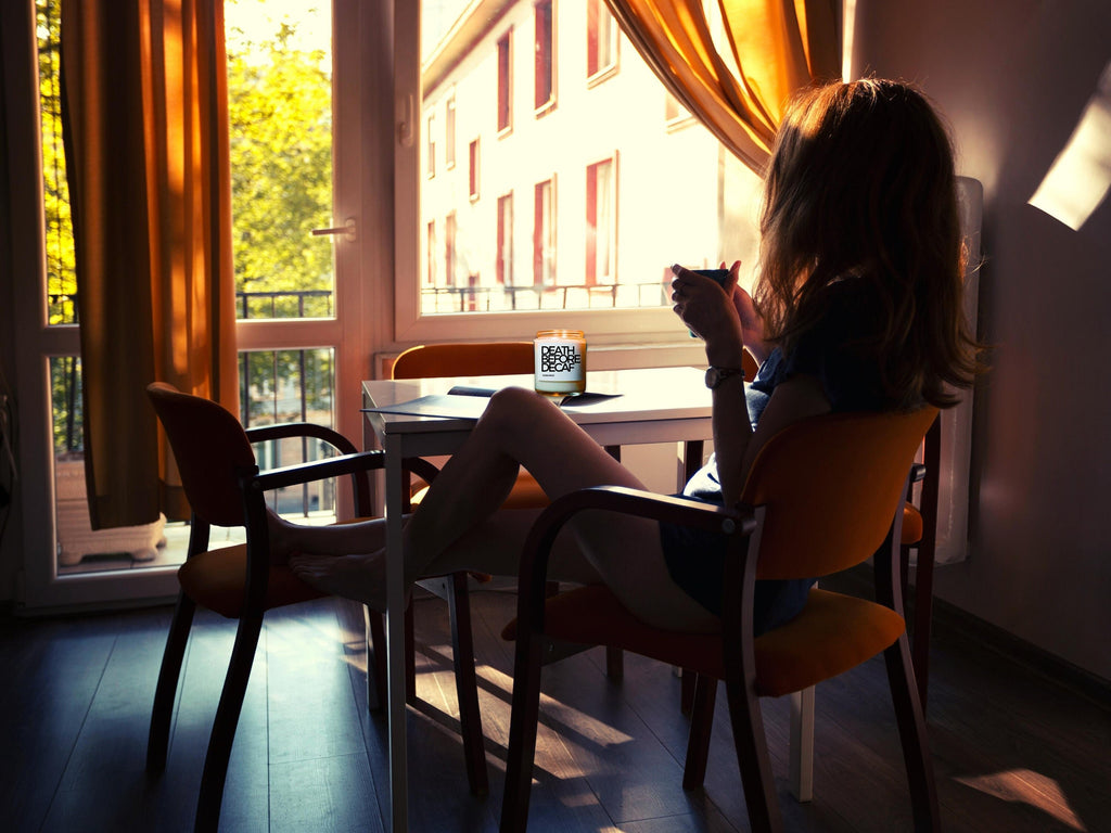 Death Before Decaf Candle, Fresh Coffee Soy Wax Candle, Coffee Scented Jar Candle, Fresh Brewed Coffee Smell Candle, Coffee Non-Toxic Soy