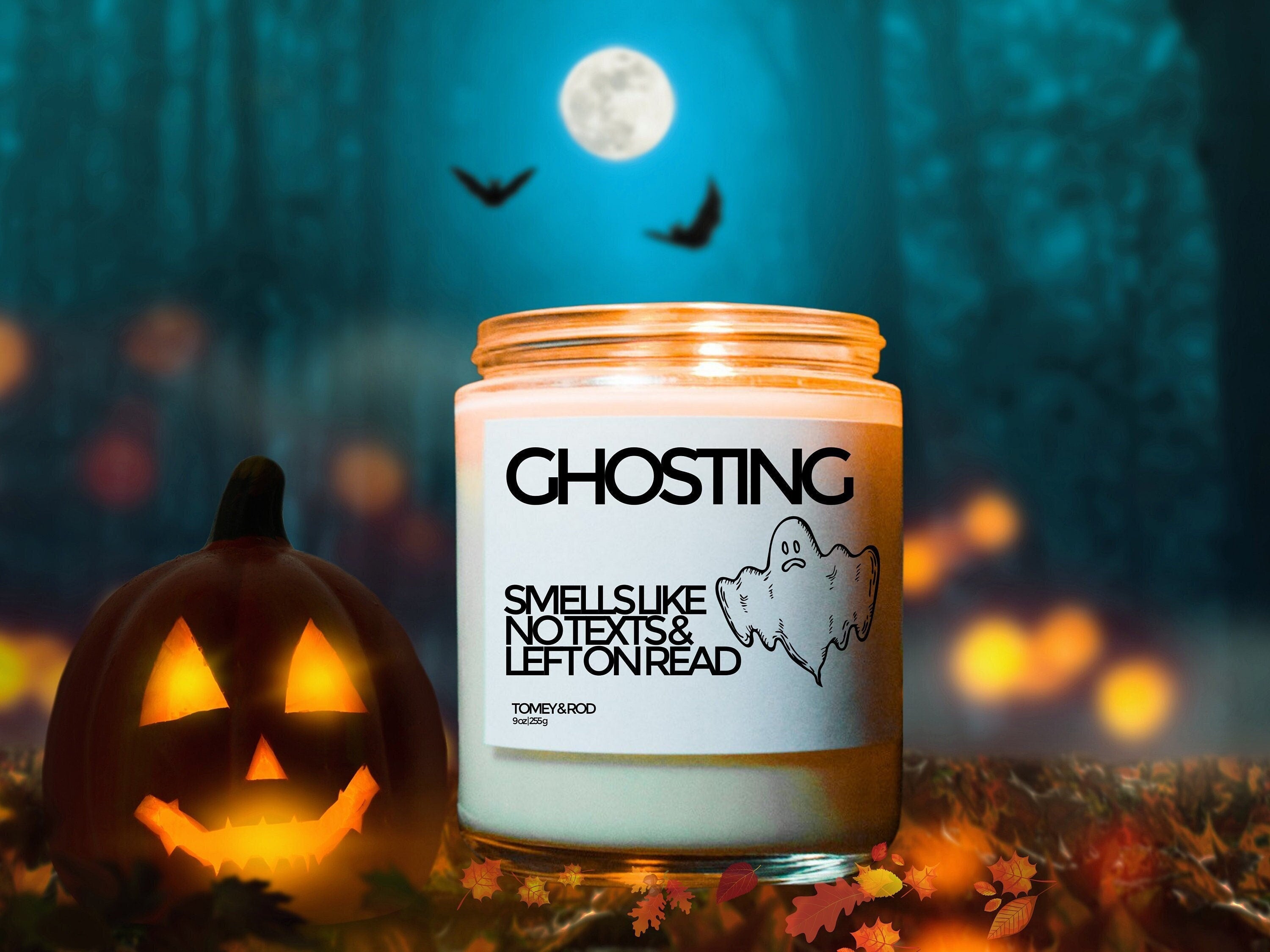 Ghosting Candle, Funny Halloween Decor, Halloween Candle, Custom Candle, Halloween Party Favor, Halloween Gifts, Halloween Decoration