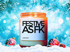 Christmas Candle, Christmas Scented Candle, Festive As FK, Holiday Candle, Winter Candles, Holiday Decor, Personalized Customized Gift