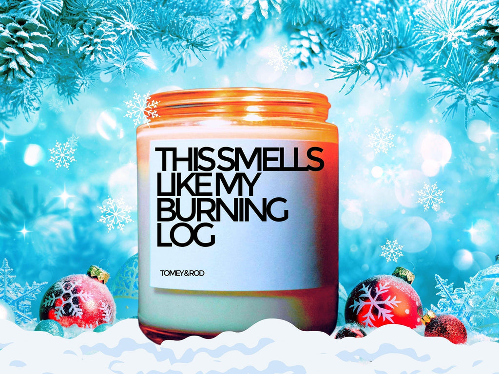 Christmas Candle, Christmas Scented Candle, My Burning Log, Holiday Candle, Winter Candles, Holiday Decor, Personalized Customized Gift