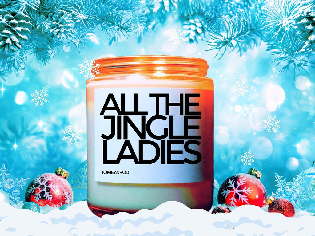 Christmas Candle, Christmas Scented Candle, All Jingle Ladies, Holiday Candle, Winter Candles, Holiday Decor, Personalized Customized Gift