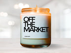 Off The Market Bridal Shower Candle, Gift For Bride, Engagement Gift, Wedding Gift, Funny Candle, Best Friend Gift, Bridal Shower Gift