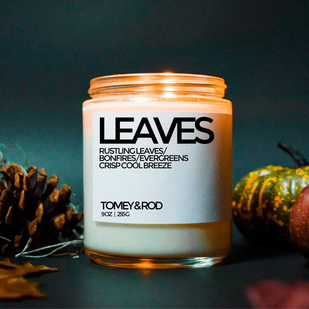 Leaves Candle | Fall Candle | Handmade Mason Jar Candle | Cinnamon Soy Candle | Fall Scented Candles | Autumn Scented Candle
