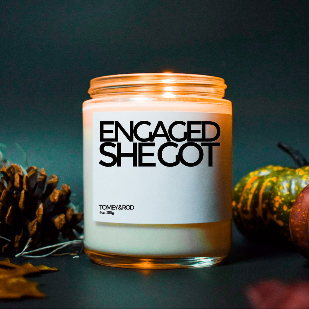 She Got Engaged Bridal Shower Candle, Gift For Bride, Engagement Gift, Wedding Gift, Funny Candle, Best Friend Gift, Bridal Shower Gift