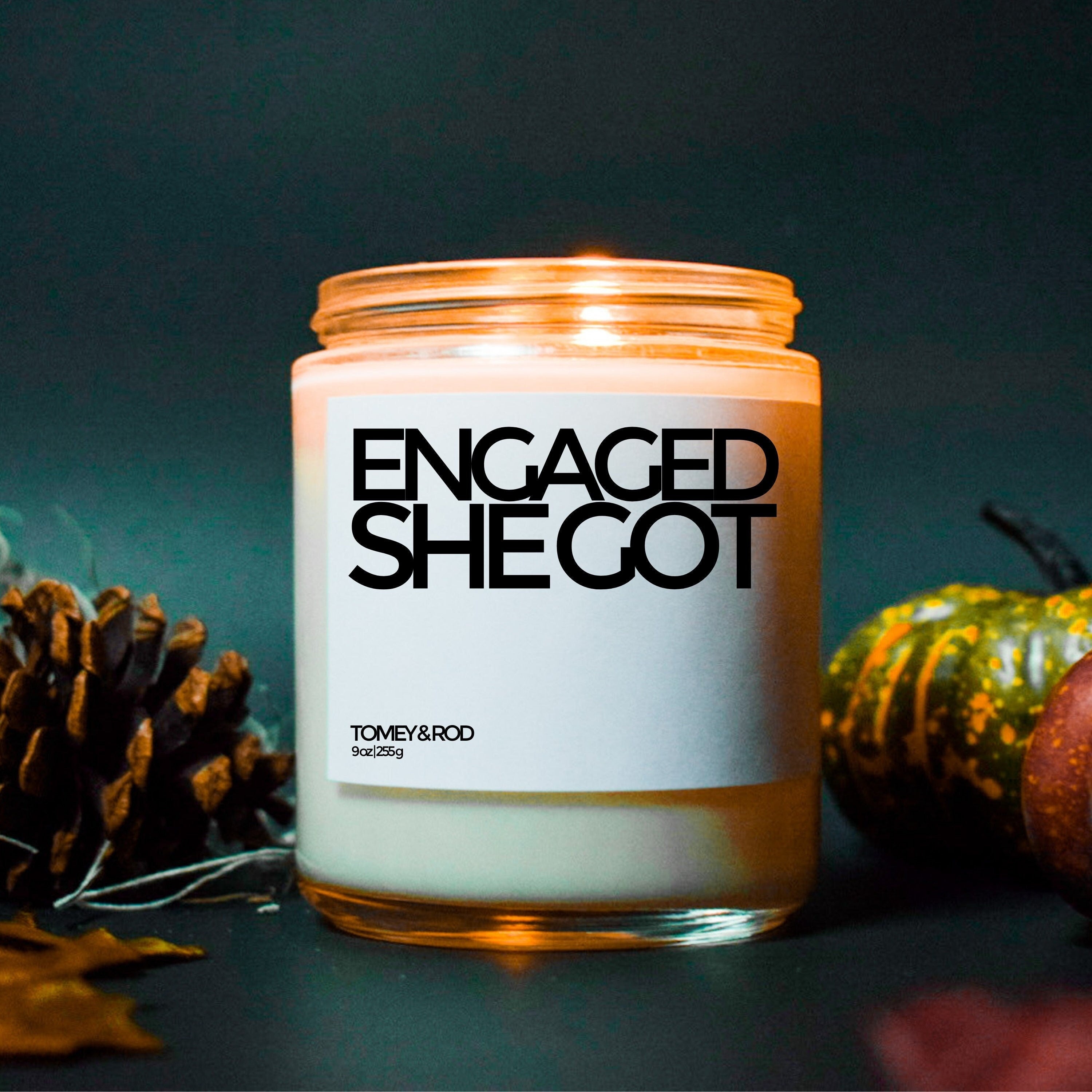 She Got Engaged Bridal Shower Candle, Gift For Bride, Engagement Gift, Wedding Gift, Funny Candle, Best Friend Gift, Bridal Shower Gift