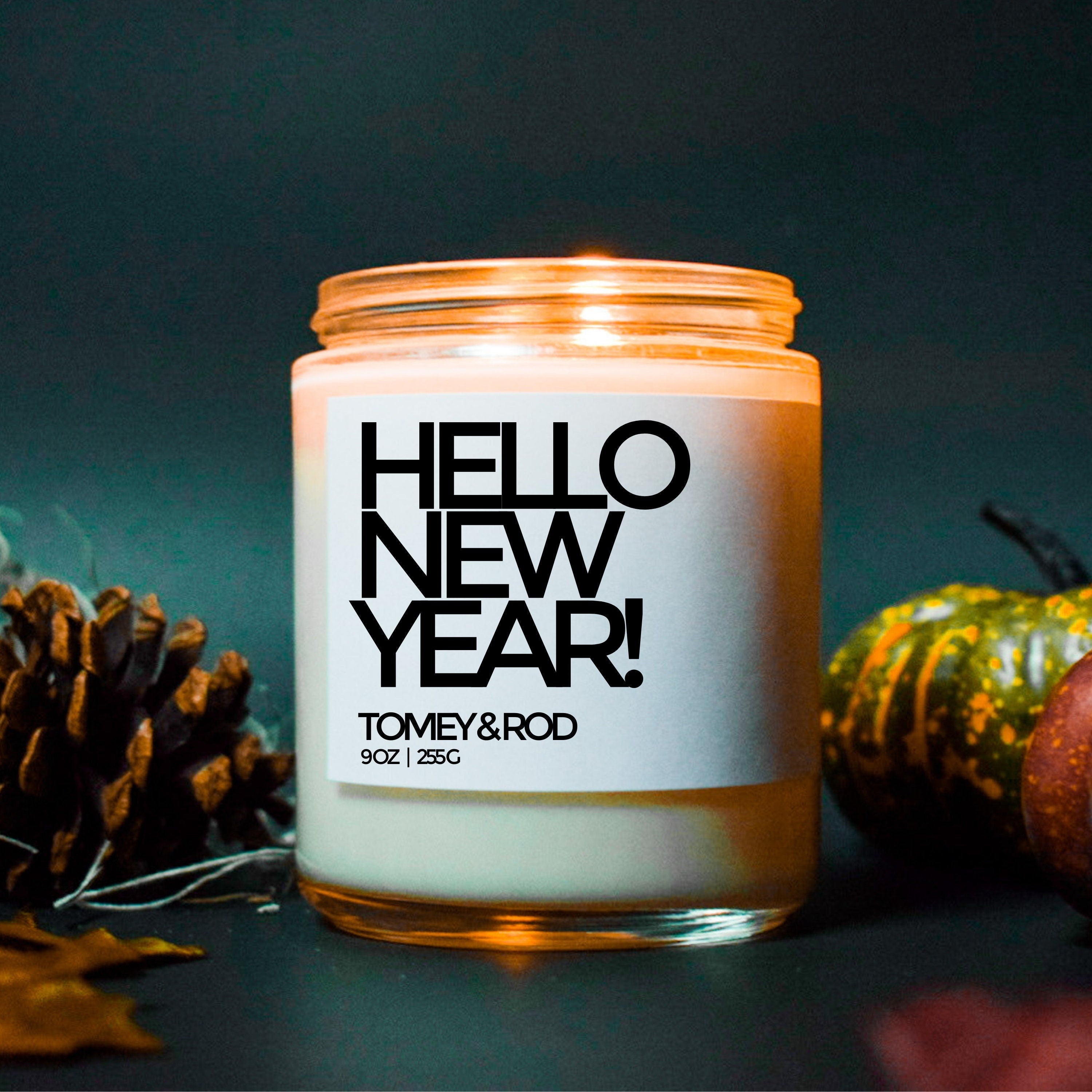 Festive Candle Social Distancing Gift New Years Eve Candle Holiday Candles Quarantine Gift Happy New Year 2021 Holiday Gifts Holiday Decor