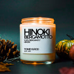 Hinoki Bergamotto Handmade Soy Candle Vegan | New Home Gift | Housewarming Candle | Grapefruit, Bergamot Meet Spices, Cypress, & Hinoki Wood