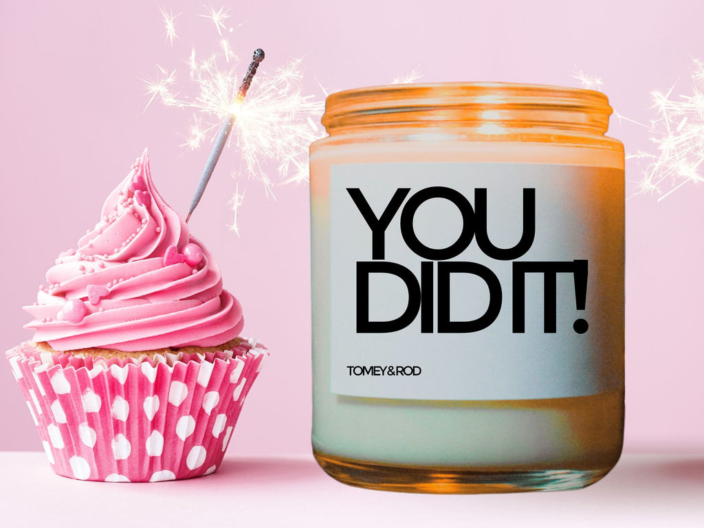 You Did It! Congratulatory Candle, Congratulations Gift Candle, Congrats Soy Candle, Celebration Gift, Celebration Candle