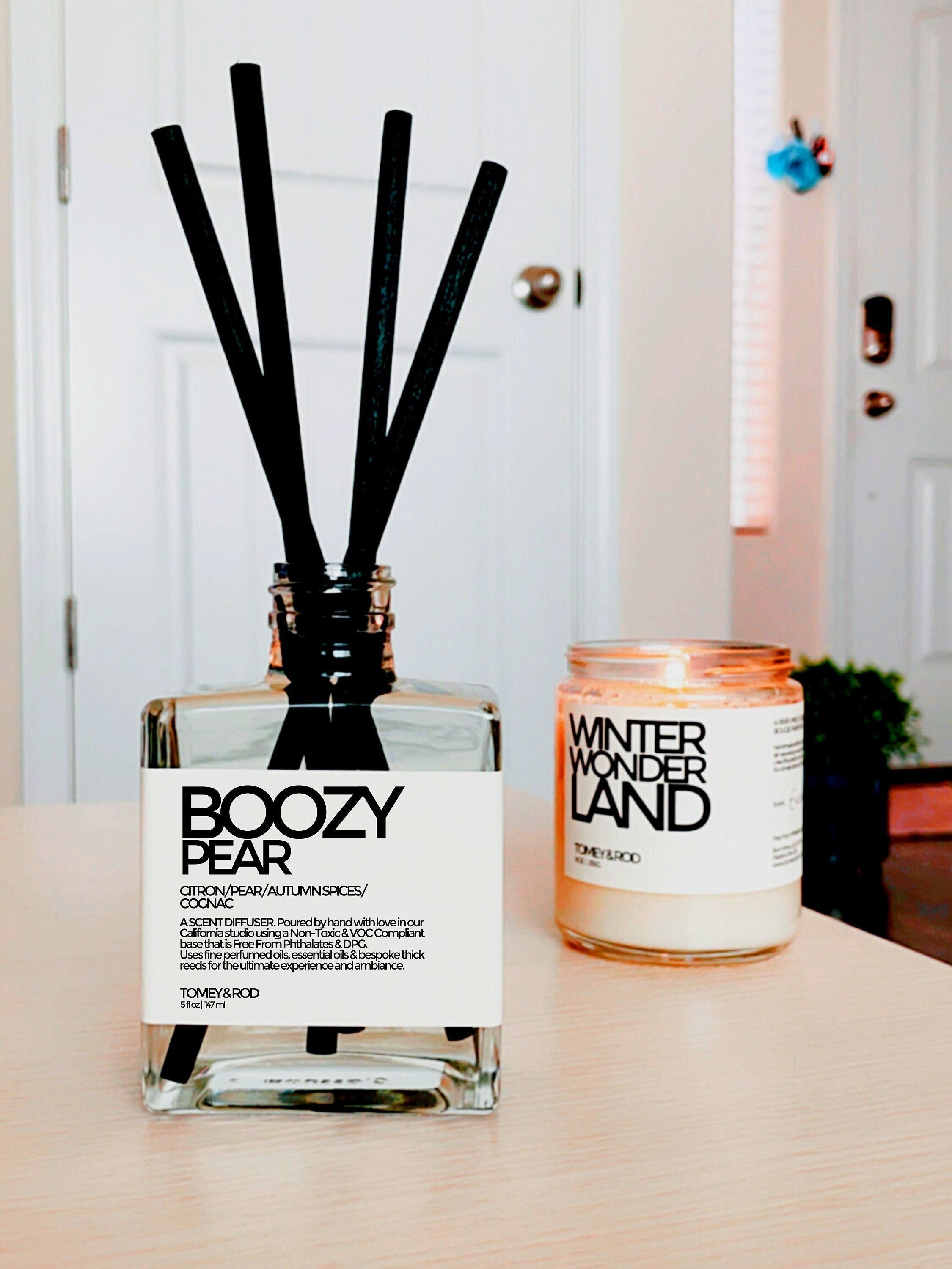 Boozy Pear Luxe Reed Diffuser | Autumn Oil Diffuser | Fall Reed Diffuser | Fall Decor | Halloween | Autumn Essential Oil Diffuser