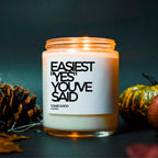 Easiest Yes Bridal Shower Candle, Gift For Bride, Engagement Gift, Wedding Gift, Funny Candle, Best Friend Gift, Bridal Shower Gift