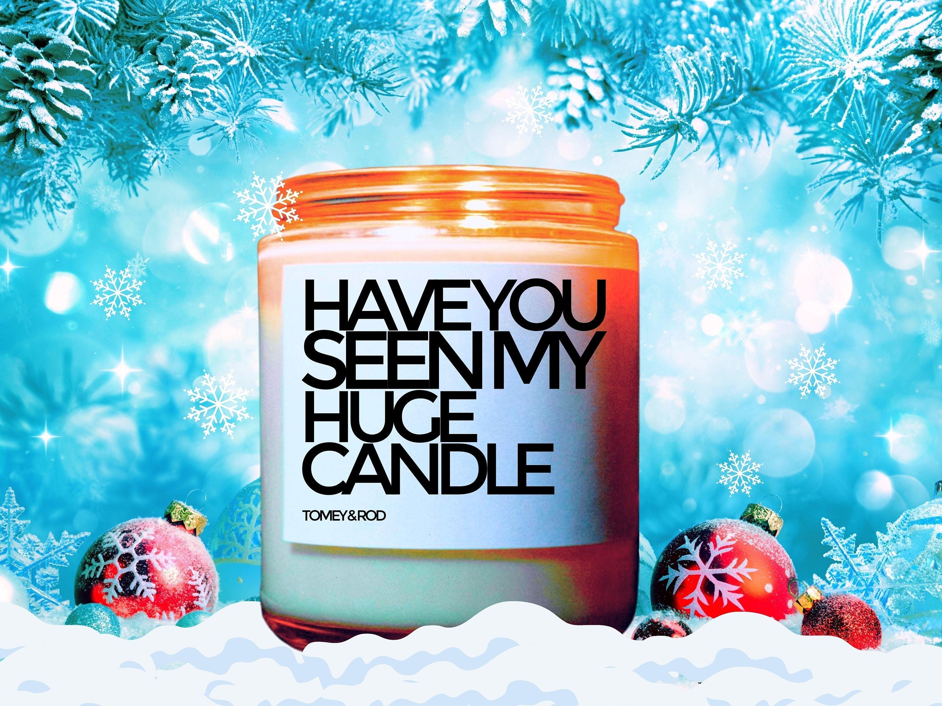 Christmas Candle, Christmas Scented Candle, Seen My Huge Candle, Holiday Candle, Winter Candles, Holiday Decor, Personalized Customized Gift