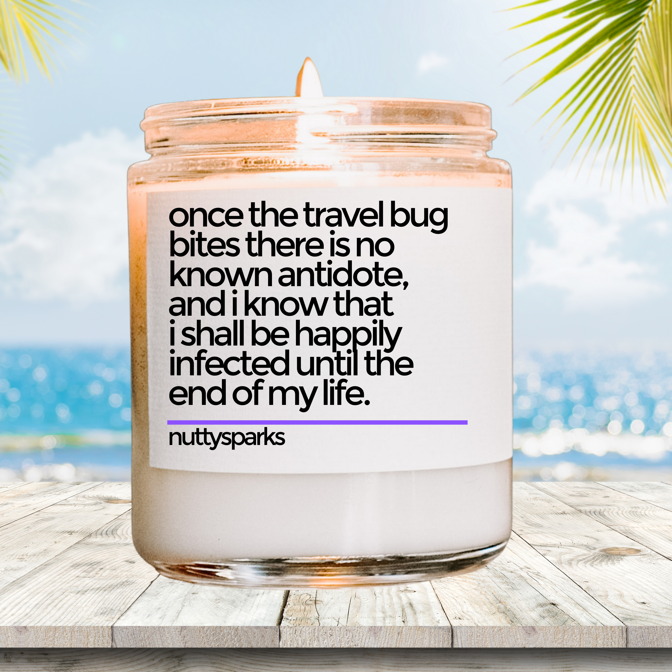 a candle that is sitting on a table