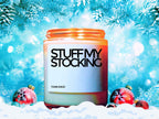 Stuff My Stocking Christmas Candle, Christmas Scented Candle, Holiday Candle, Winter Candles, Holiday Decor, Personalized Customized Gift