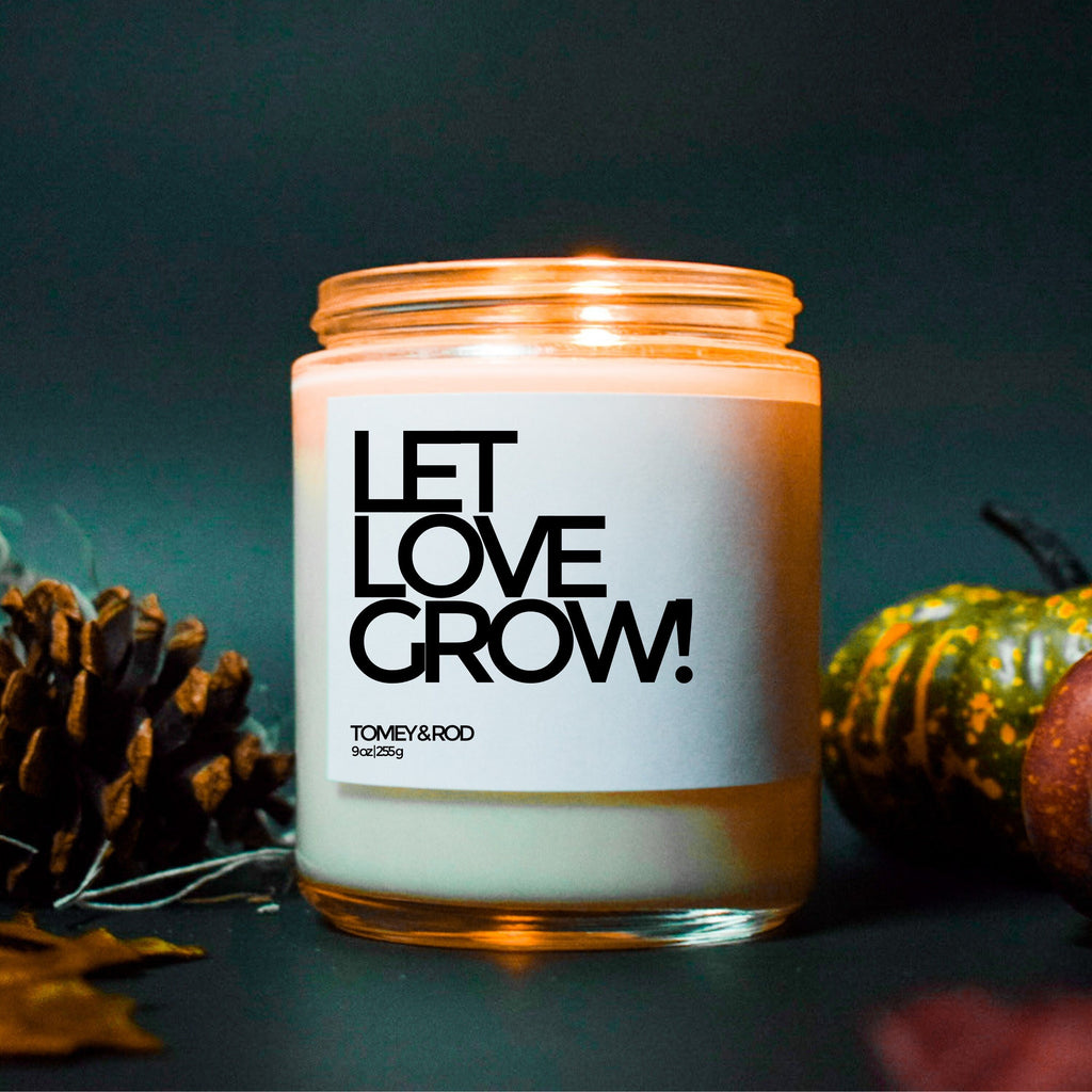 Let Love Grow Bridal Shower Candle, Gift For Bride, Engagement Gift, Wedding Gift, Funny Candle, Best Friend Gift, Bridal Shower Gift