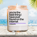 a candle that is sitting on a table