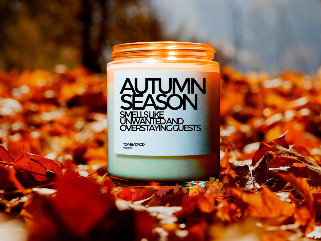 Autumn Season Candle, Funny Fall Decor, Autumn Candle, Custom Candle, Fall Party Favor, Autumn Gifts, Autumn Decoration, Thanksgiving