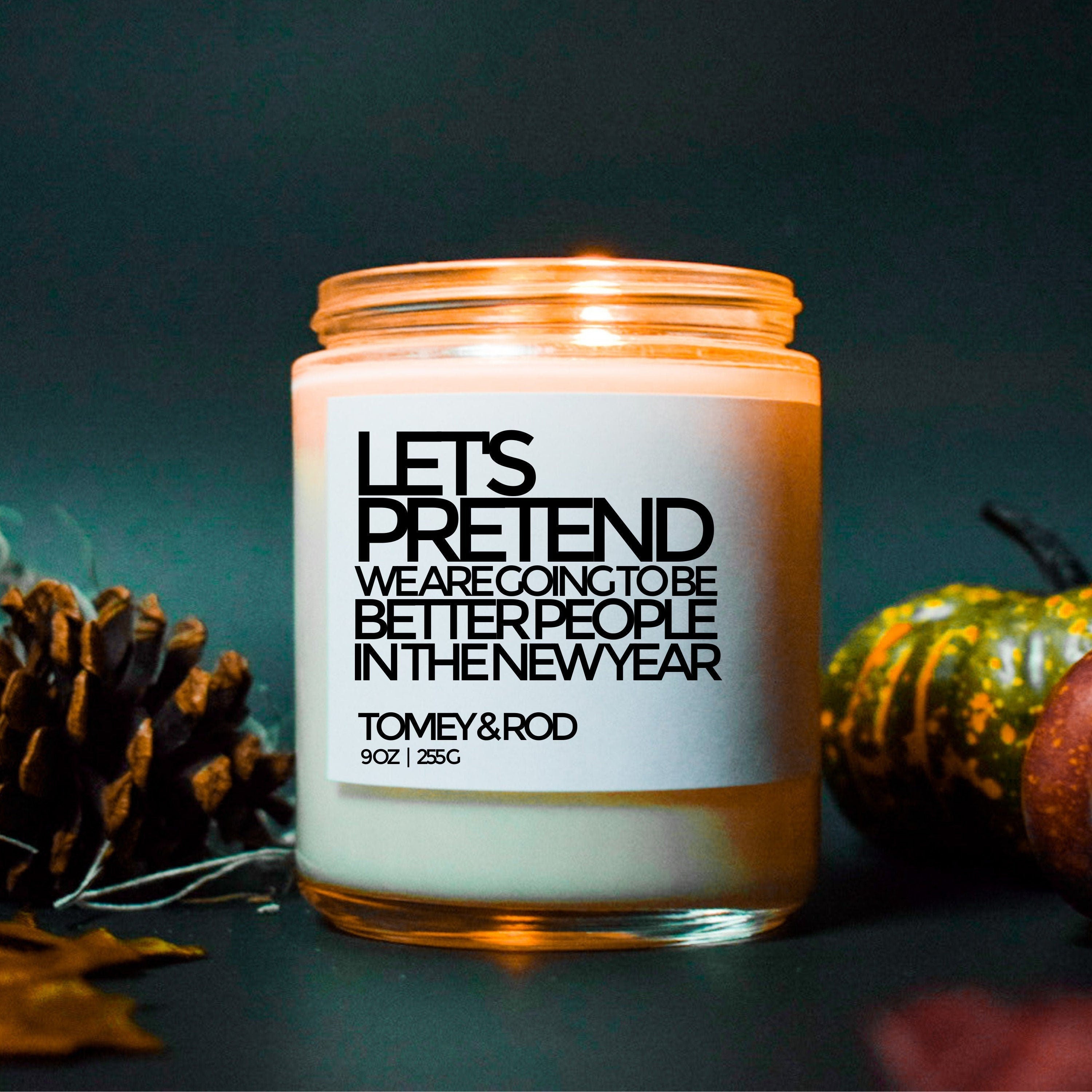 Festive Candle Social Distancing Gift New Years Eve Candle Holiday Candles Quarantine Gift Happy New Year 2021 Holiday Gifts Holiday Decor