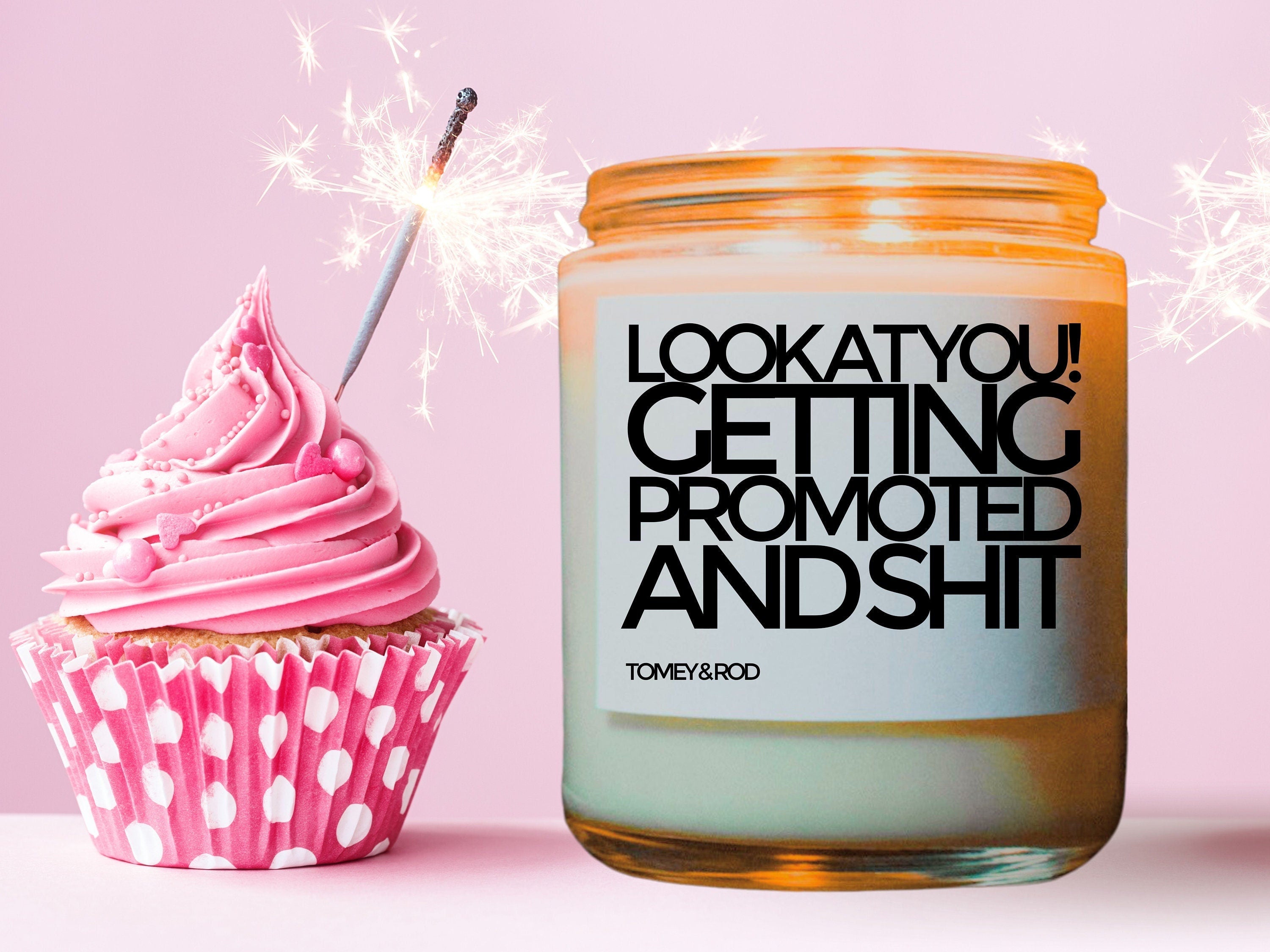 Getting Promoted & Shit! Congratulatory Candle, Congratulations Gift Candle, Promotion Gift, Promotion Candle, Celebration Candle