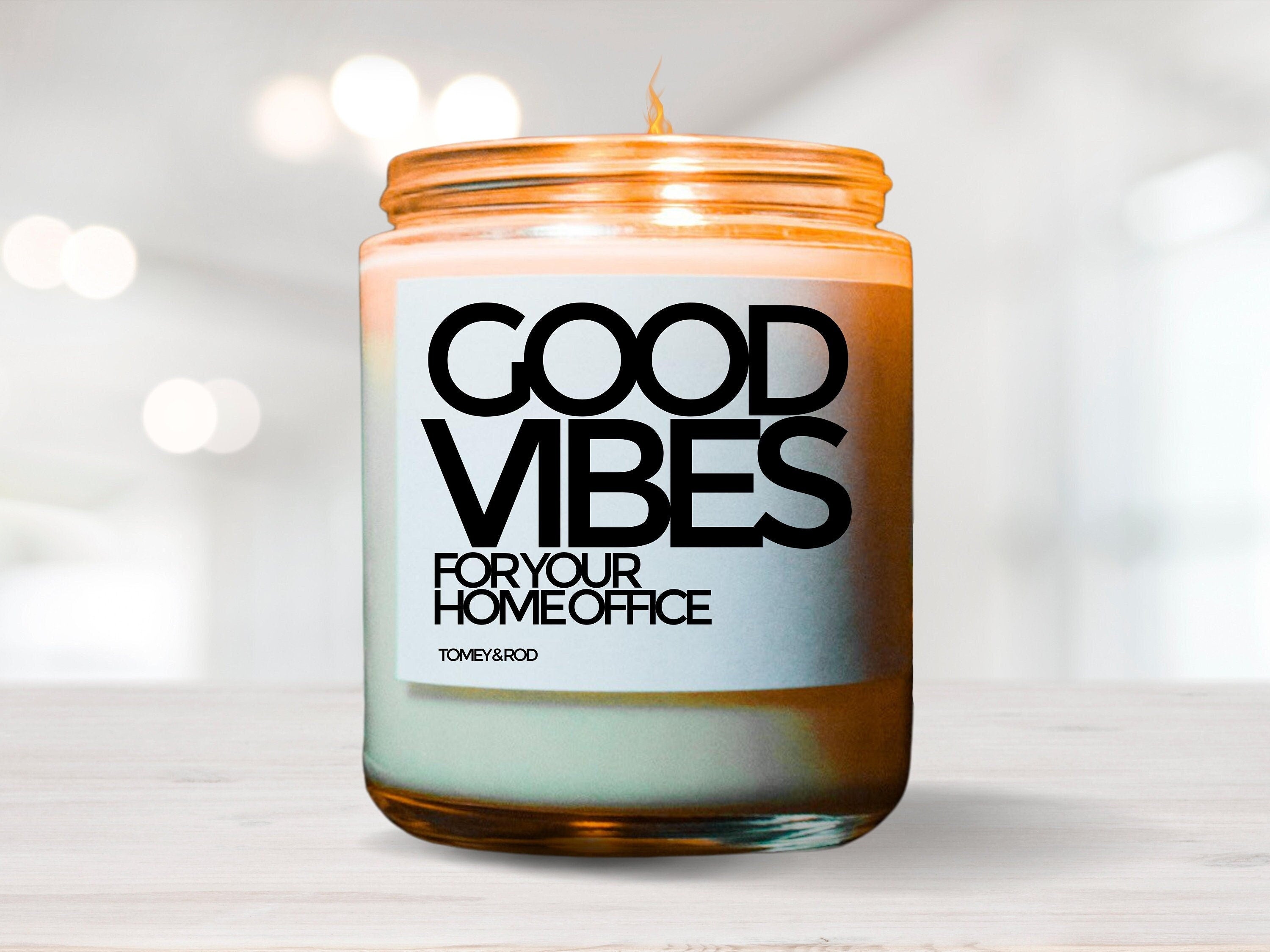 Home Office Good Vibes, Home Office, Work From Home Gifts, Home Office Decor, Office Decor, Work From Home, Work From Home Candle, Coworker