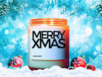 Christmas Candle, Christmas Scented Candle, Merry Xmas, Holiday Candle, Winter Candles, Holiday Decor, Personalized Customized Gift