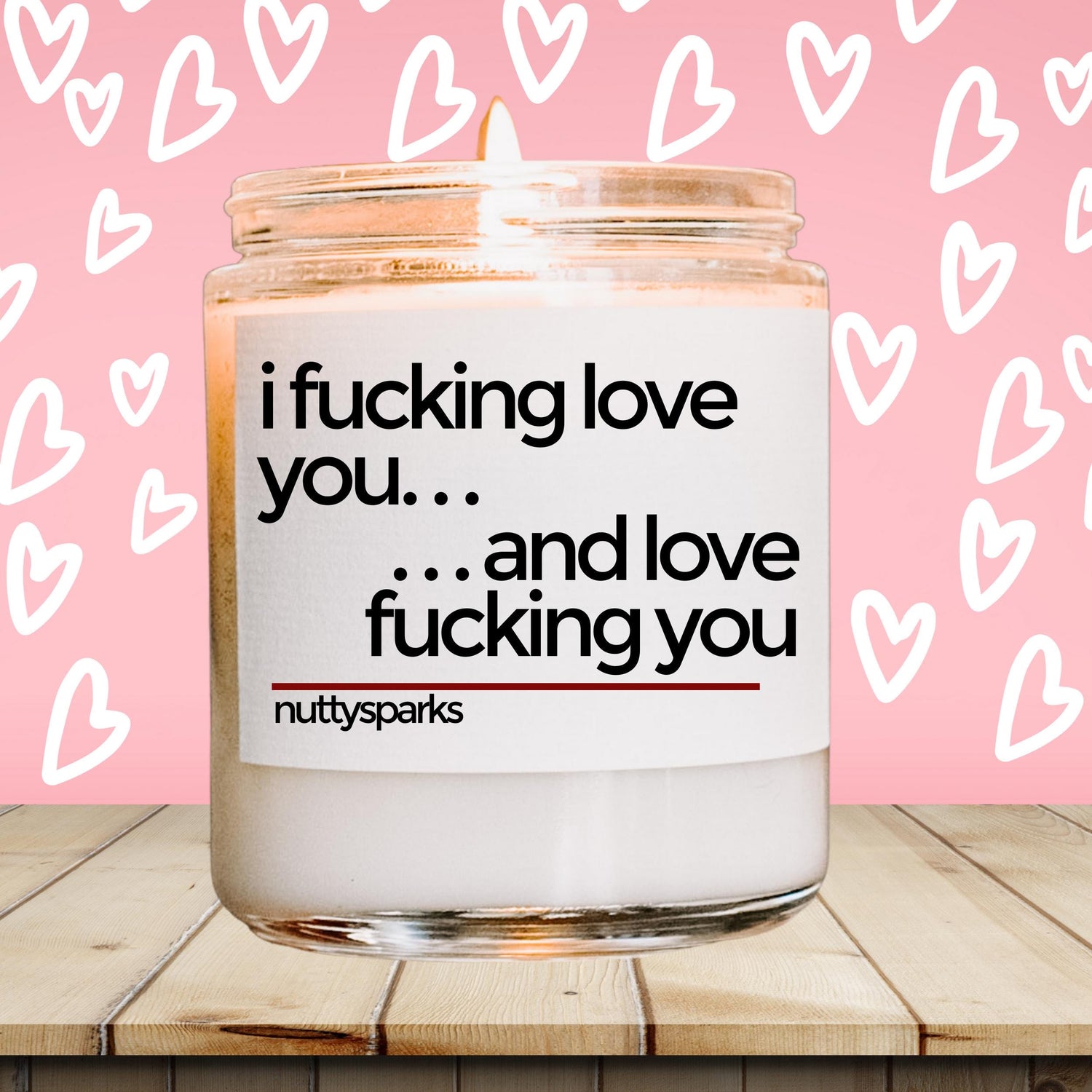 a jar with a message on it sitting on a table