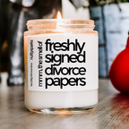 freshly signed divorce papers